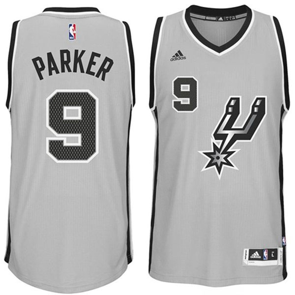 San Antonio Spurs #9 Tony Parker 2014 15 New Swingman Alternate Gray Jersey